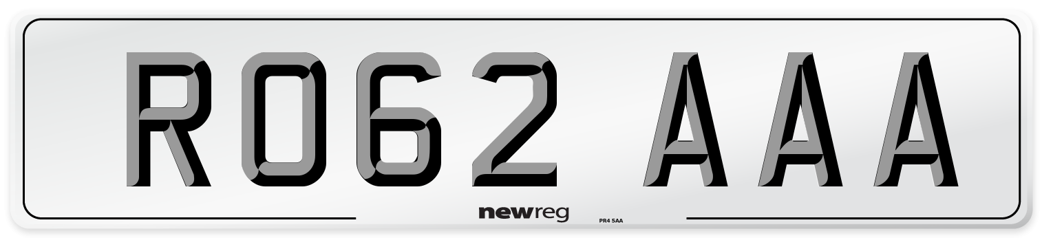RO62 AAA Number Plate from New Reg